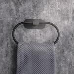 Black Self-Adhesive Towel Rail for Bathrooms