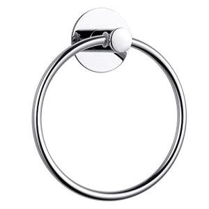 Wall-Mounted No-Drill Chrome Towel Ring
