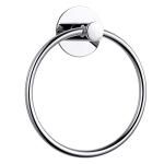 Wall-Mounted No-Drill Chrome Towel Ring
