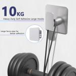 Heavy-Duty Self-Adhesive Hooks - 4 Pack