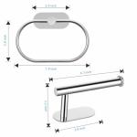 Self-Adhesive Chrome Toilet Paper and Towel Holder