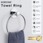 Wall-Mounted No-Drill Chrome Towel Ring