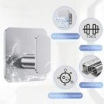Heavy-Duty Self-Adhesive Hooks - 4 Pack
