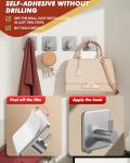 Heavy Duty Self Adhesive Hooks Set - 5 Pack