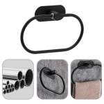 Black Self-Adhesive Towel Rail for Bathrooms