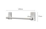 Satin Nickel Hand Towel Bar - Damage-Free Bathroom Organizer