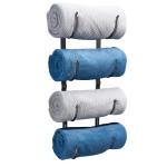 4-Tier Wall-Mounted Towel Rack Storage Organizer