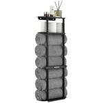 Matte Black Wall-Mounted Bathroom Towel Rack