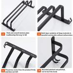 60CM Black Aluminum Towel Holder, Three-Rod Design