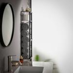 Matte Black Wall-Mounted Bathroom Towel Rack