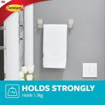 Satin Nickel Hand Towel Bar - Damage-Free Bathroom Organizer