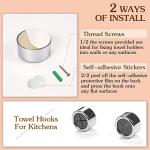 2PCS Self-Adhesive Towel Holders for Kitchen