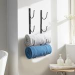 4-Tier Wall-Mounted Towel Rack Storage Organizer