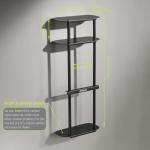 Matte Black Wall-Mounted Bathroom Towel Rack