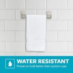 Satin Nickel Hand Towel Bar - Damage-Free Bathroom Organizer