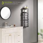 Matte Black Wall-Mounted Bathroom Towel Rack