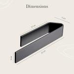 Matt Black Self-Adhesive Towel Rail - 22 cm