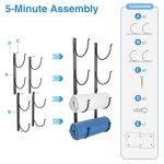 4-Tier Wall-Mounted Towel Rack Storage Organizer