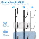4-Tier Wall-Mounted Towel Rack Storage Organizer