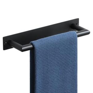 Black Wall-Mounted Self-Adhesive Hand Towel Holder