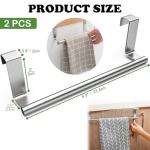 2-Piece Silver Over-Door Towel Rack