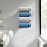 4-Tier Wall-Mounted Towel Rack Storage Organizer