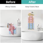 Gold Wall-Mounted Towel Rack with Shelf