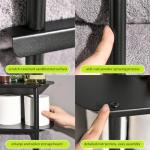 Matte Black Wall-Mounted Bathroom Towel Rack