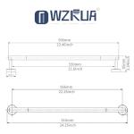 Wall-Mounted Stainless Steel Towel Rail 50.8cm