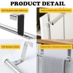 2-Piece Silver Over-Door Towel Rack