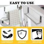 2-Piece Silver Over-Door Towel Rack