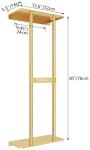 Gold Wall-Mounted Towel Rack with Shelf