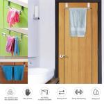 2-Piece Silver Over-Door Towel Rack