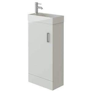 Sleek Free-Standing White Vanity Basin Cabinet