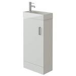 Sleek Free-Standing White Vanity Basin Cabinet