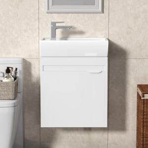 Compact Wall-Mounted Bathroom Sink and Vanity Unit