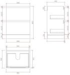 600mm White Gloss Vanity Unit with Sink
