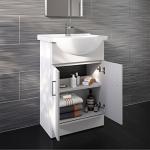 Ceramic Vanity Sink Unit with Toilet Set