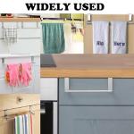 2-Piece Silver Over-Door Towel Rack