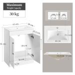 Stylish White Free-Standing Bathroom Vanity with Sink