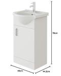 VeeBath Mars 450 White Vanity Unit with Sink