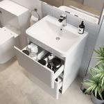 600mm White Gloss Vanity Unit with Sink