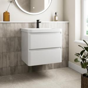Stylish 600mm Wall-Mounted Bathroom Vanity Sink