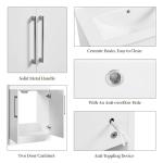 Stylish White Free-Standing Bathroom Vanity with Sink