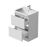 600mm White Gloss Vanity Unit with Sink