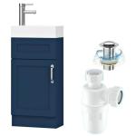 Belofay Floor Standing Bathroom Storage Cabinet, Blue