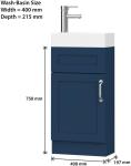 Belofay Floor Standing Bathroom Storage Cabinet, Blue