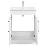 Stylish White Free-Standing Bathroom Vanity with Sink