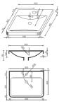Stylish 600mm Wall-Mounted Bathroom Vanity Sink