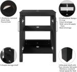 Stylish Black Bathroom Sink Cabinet with Gold Vessel